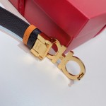 FERRAGAMO Ladies Reversible Top Grain Leather Belt