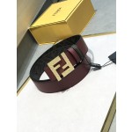 FENDI original water drop pattern double color rivet buckle