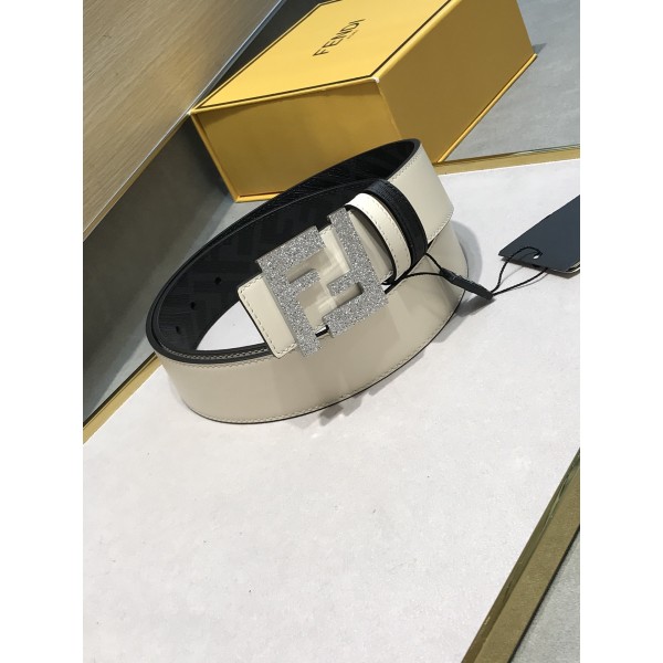 FENDI original water drop pattern double color rivet buckle