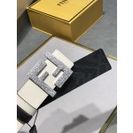 FENDI original water drop pattern double color rivet buckle