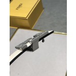 FENDI original water drop pattern double color rivet buckle