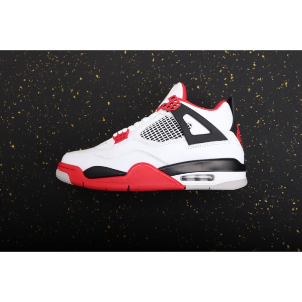 Air Jordan 4 White Flame Red