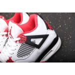 Air Jordan 4 White Flame Red