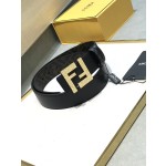 FENDI original water drop pattern double color rivet buckle