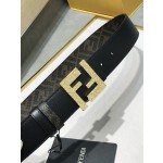 FENDI original water drop pattern double color rivet buckle