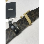 FENDI original water drop pattern double color rivet buckle