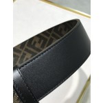 FENDI original water drop pattern double color rivet buckle