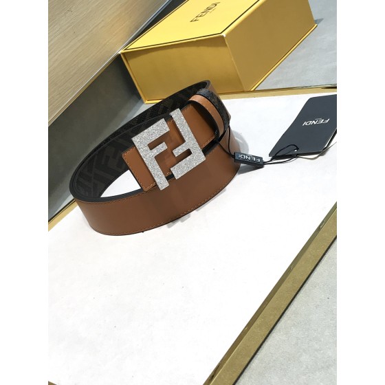 FENDI original water drop pattern double color rivet buckle