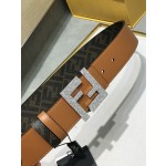 FENDI original water drop pattern double color rivet buckle