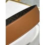 FENDI original water drop pattern double color rivet buckle