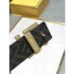 FENDI original water drop pattern double color rivet buckle