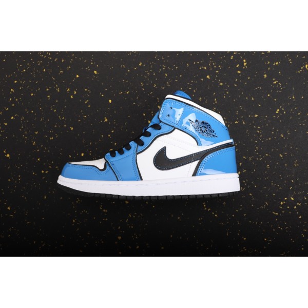 Air Jordan 1 Mid Blue & White