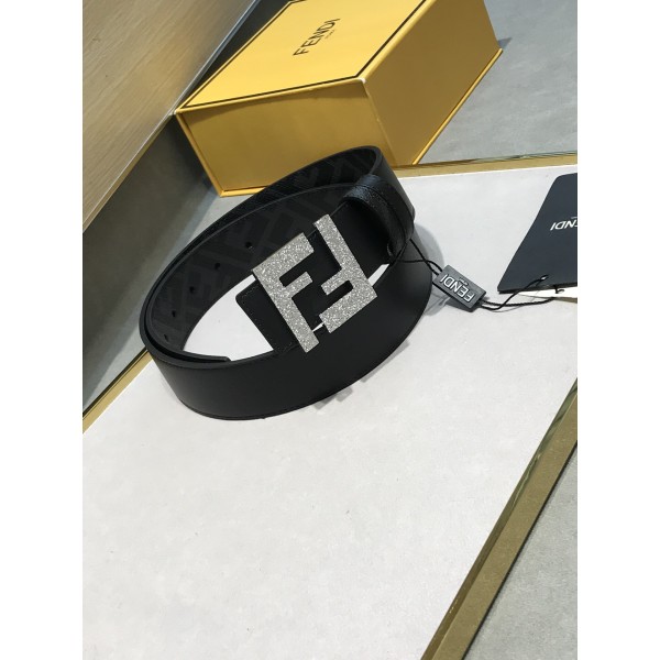 FENDI original water drop pattern double color rivet buckle