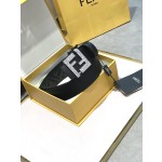 FENDI original water drop pattern double color rivet buckle