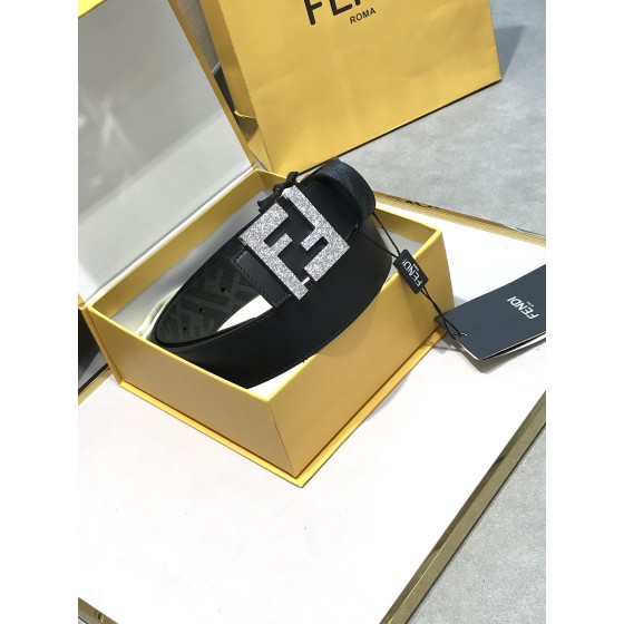 FENDI original water drop pattern double color rivet buckle