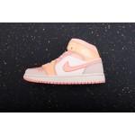 Air Jordan 1 Mid Orange and Pink Patchwork