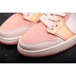 Air Jordan 1 Mid Orange and Pink Patchwork