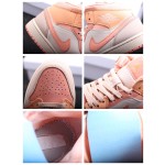 Air Jordan 1 Mid Orange and Pink Patchwork