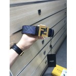 FENDI original water drop pattern double color rivet buckle