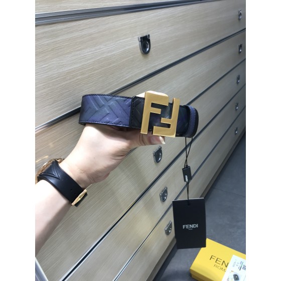 FENDI original water drop pattern double color rivet buckle