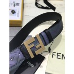 FENDI original water drop pattern double color rivet buckle