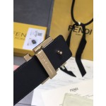 FENDI original water drop pattern double color rivet buckle