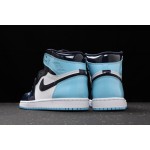 Air Jordan 1 Little North Carolina Blue Glossy patent leather