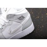 Air Jordan 1 mid-top white and grey camouflage