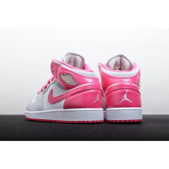 Air Jordan 1 Mid Mid Top White Grey Powder