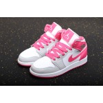 Air Jordan 1 Mid Mid Top White Grey Powder