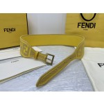 FENDI new embroidery    belt ✌️FF pattern wide belt