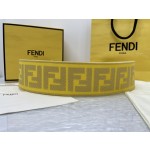 FENDI new embroidery    belt ✌️FF pattern wide belt