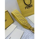 FENDI new embroidery    belt ✌️FF pattern wide belt