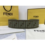 FENDI new embroidery    belt ✌️FF pattern wide belt