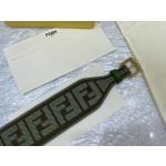 FENDI new embroidery    belt ✌️FF pattern wide belt