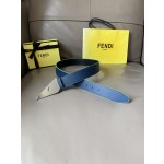 FENDI new embroidery    belt ✌️FF pattern wide belt