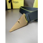 FENDI new embroidery    belt ✌️FF pattern wide belt