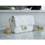 𝗖𝗛𝗔𝗘𝗡𝗟✦22A Advanced Handcraft Workshop Gold Coin Cover Bag Fang Fatty Genuine Leather