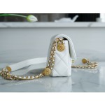 𝗖𝗛𝗔𝗘𝗡𝗟✦22A Advanced Handcraft Workshop Gold Coin Cover Bag Fang Fatty Genuine Leather