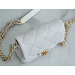 𝗖𝗛𝗔𝗘𝗡𝗟✦22A Advanced Handcraft Workshop Gold Coin Cover Bag Fang Fatty Genuine Leather