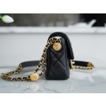 𝗖𝗛𝗔𝗘𝗡𝗟✦ 22A Advanced Handcraft Workshop Gold Coin Cover Bag Fang Fatty Genuine Leather