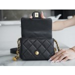 𝗖𝗛𝗔𝗘𝗡𝗟✦ 22A Advanced Handcraft Workshop Gold Coin Cover Bag Fang Fatty Genuine Leather