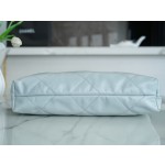 𝗖𝗛𝗔𝗘𝗡𝗟✦23C 22 handbag authentic tail leather haze blue medium