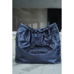 𝗖𝗛𝗔𝗘𝗡𝗟✦𝟐𝟐𝗣Métiers d'Art 𝟐𝟐Handbag Medium Metallic Blue