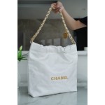 𝗖𝗛𝗔𝗘𝗡𝗟✦ 𝟐𝟐𝗣 Spring/Summer New 𝟐𝟐 Handbag Small White Gold Buckle➿