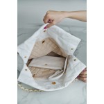 𝗖𝗛𝗔𝗘𝗡𝗟✦ 𝟐𝟐𝗣Spring/Summer New 𝟐𝟐Handbag Genuine Tail Leather Medium Platinum