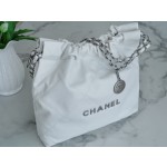 𝗖𝗛𝗔𝗘𝗡𝗟✦ 𝟐𝟐𝗣Spring/Summer New 𝟐𝟐Handbag Genuine Tail Leather Silver Small