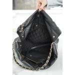 𝗖𝗛𝗔𝗘𝗡𝗟✦ 𝟐𝟐𝗣Spring/Summer New 𝟐𝟐Handbag Black Gold Caviar