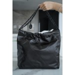 𝗖𝗛𝗔𝗘𝗡𝗟✦𝟐𝟐𝑲 𝟐𝟐Handbag genuine tail leather 𝐬𝐨 𝐛𝐥𝐚𝐜𝐤 all black small
