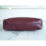 𝗖𝗛𝗔𝗘𝗡𝗟 ✦𝟐𝟐𝗣 autumn and winter new 𝟐𝟐 handbag genuine tail leather wine red medium